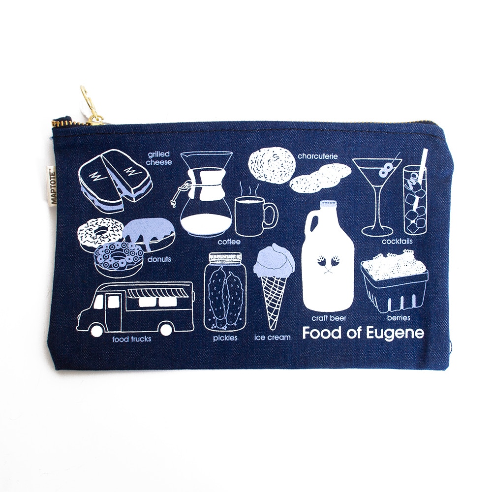 Eugene, Blue, Pouch, Art & School, Maptote, Slim, Foodie, Denim, 760745